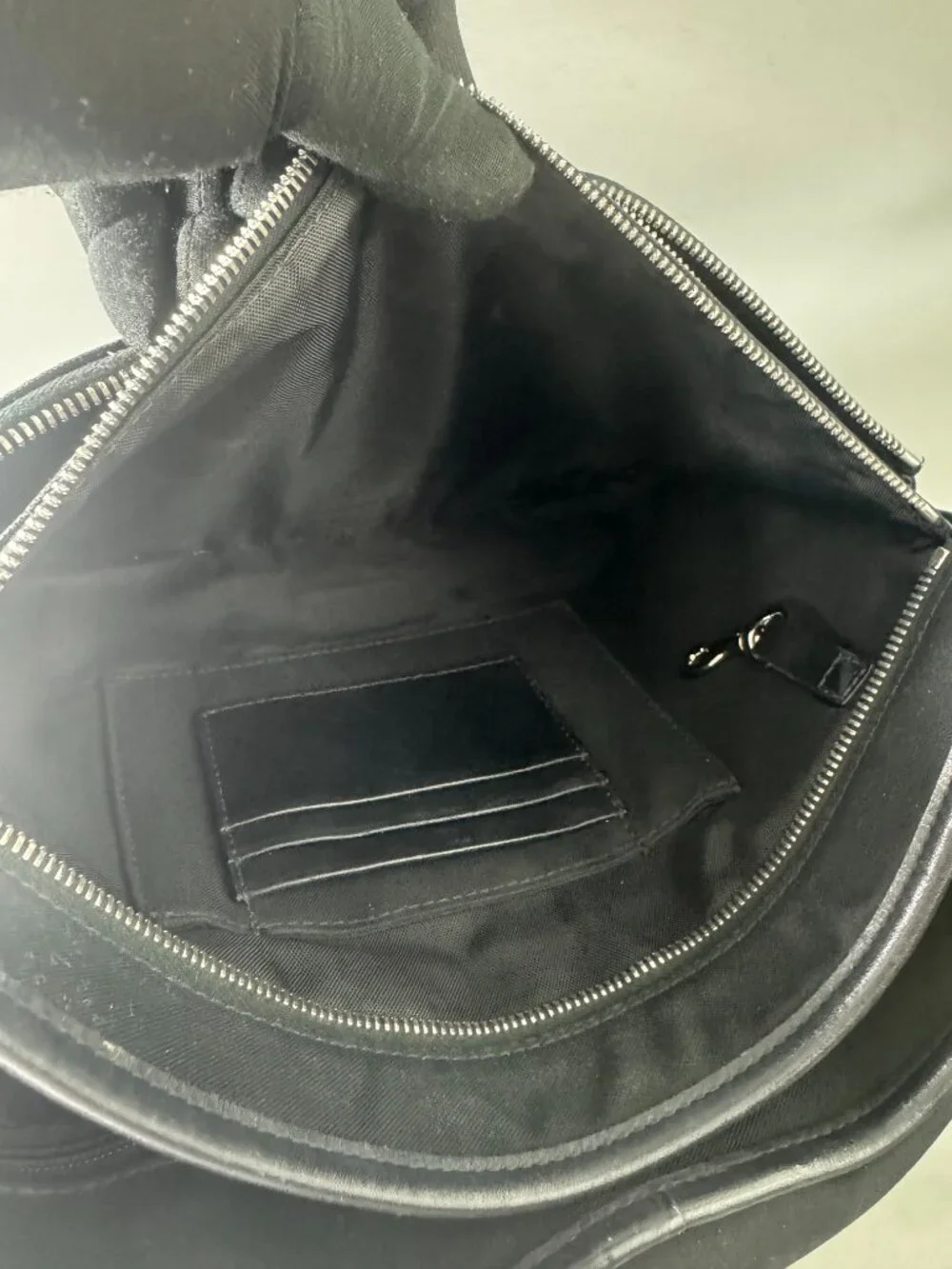 Authentic Coach #6411 Black Canvas with Leather Accents messenger Bag